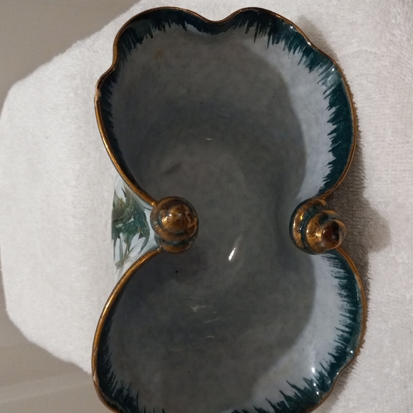 Vintage Italian Pottery Dish W/ Cactus Flower Design RF - Picture 5 of 8